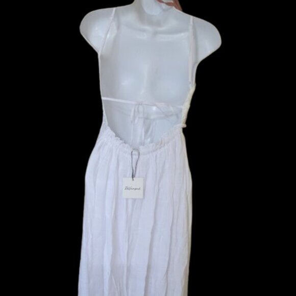 White Maxi Dress with Lace Size XS NEW NWT - Picture 5 of 6